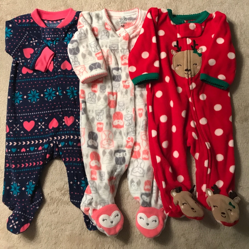 Carters Fleece one piece pajamas