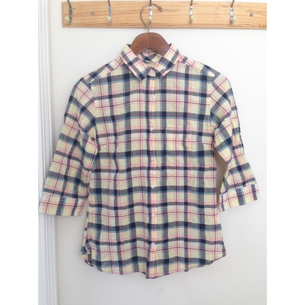 Uniqlo plaid button-down shirt