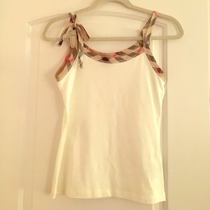 White Burberry tank top size S
