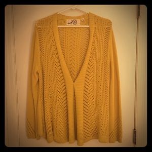 Anthropologie / Rosie Neim yellow cardigan, XL
