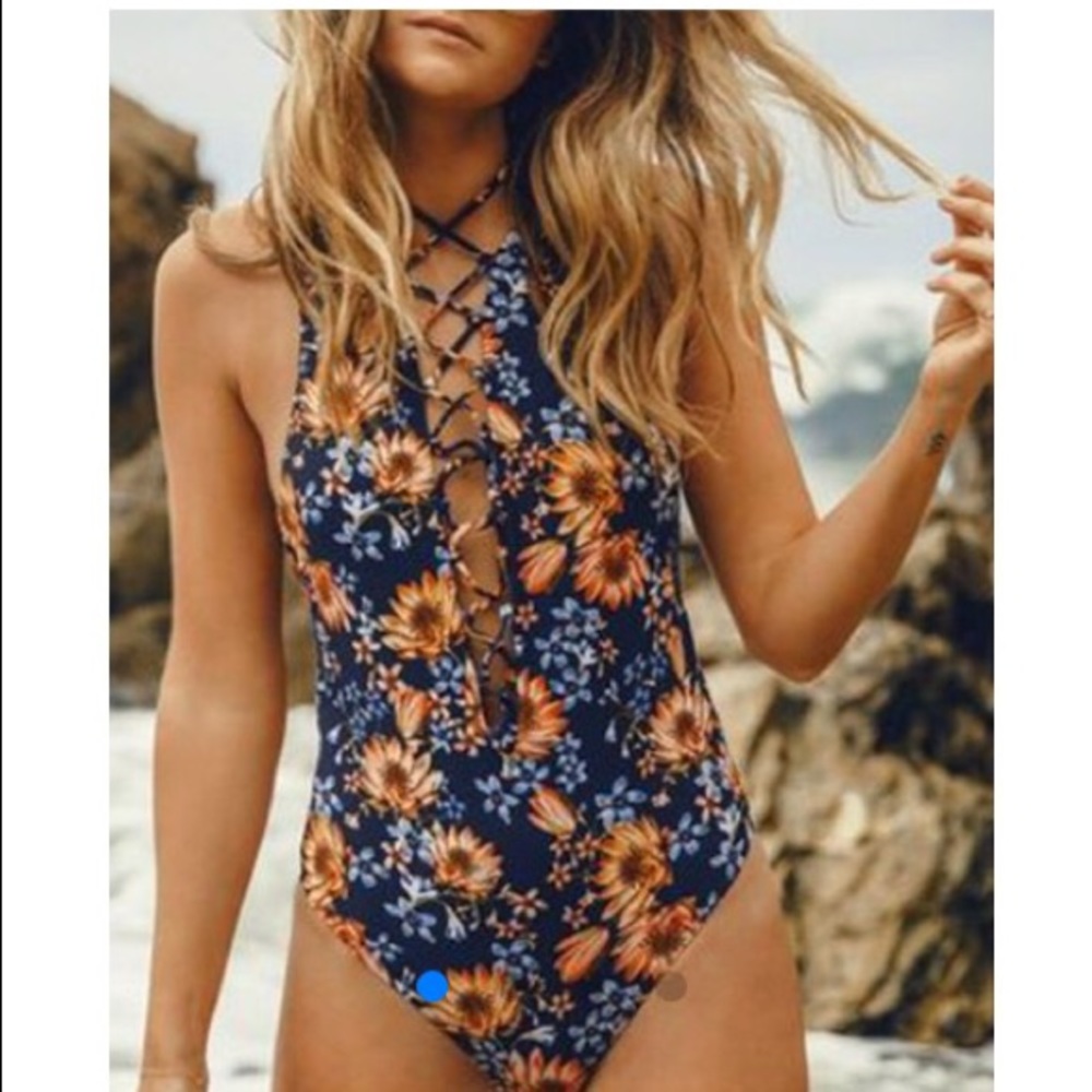 Sunflower one piece bathing suit **new**
