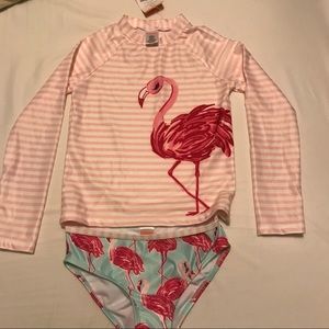 Girls Gymboree Rash Guard Bathing Suit