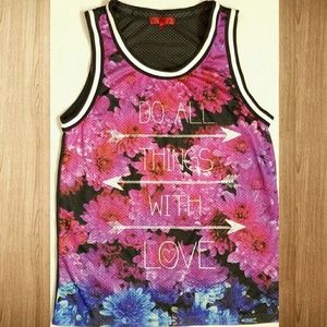 "Do All Things With Love" Floral Jersey