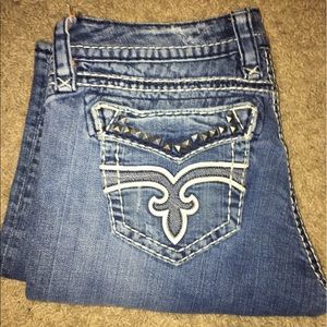 Distressed Rock Revival Jeans 28"x32"