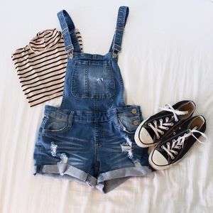 DENIM SHORT OVERALLS