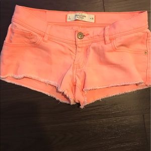 A&F Orange Denim shorts
