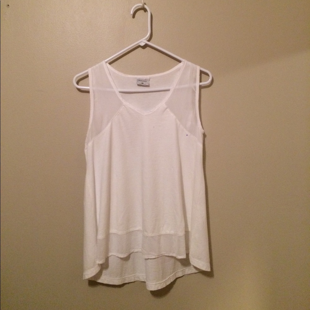 Color Me Cotton White Flowy Tank