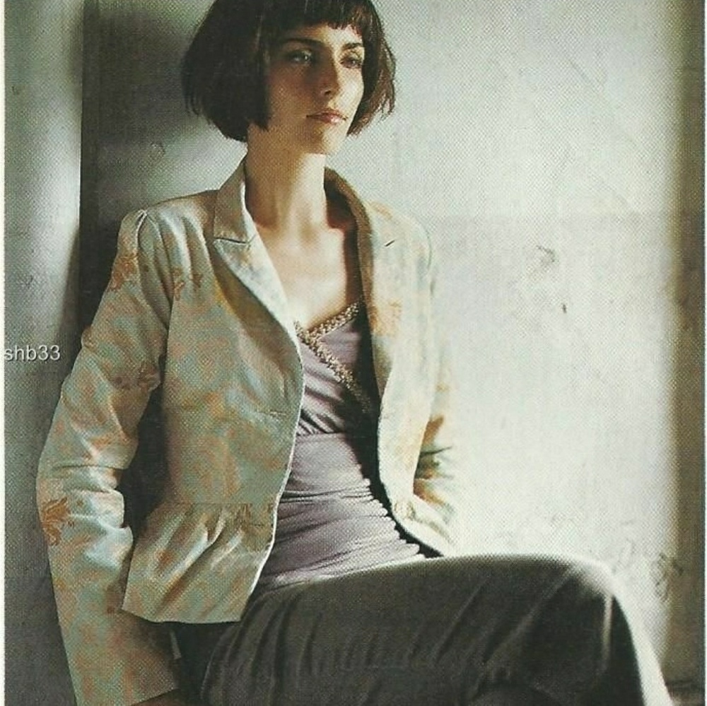 Anthropologie Fei Peplum Blazer 8 Corduroy Velvet