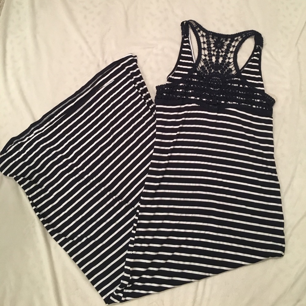 NEW Stripe Maxi with crochet detail back