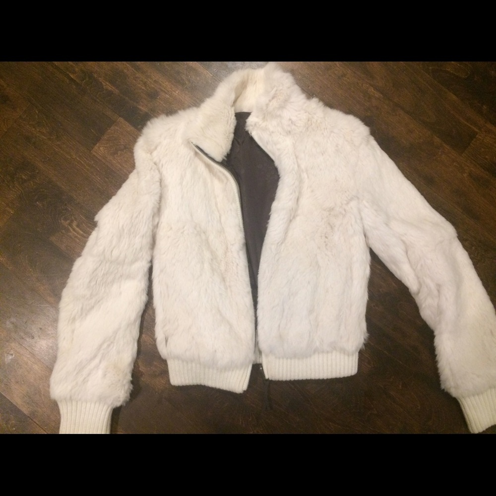 Sold!!Fur bomber jacket size small