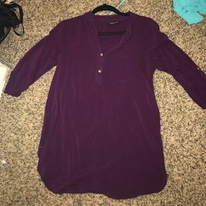 maroon jella couture mid length sleeve blouse