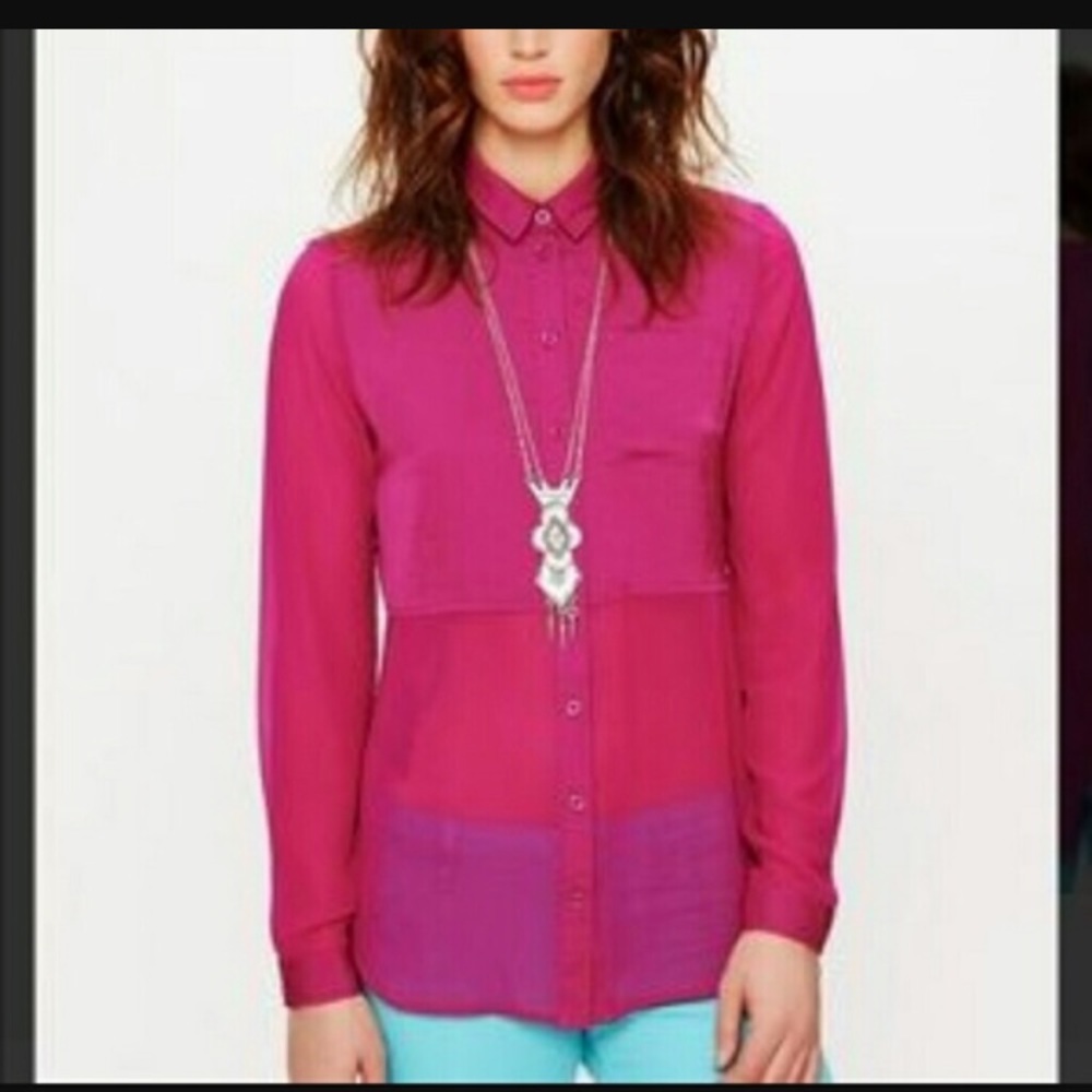 Free People Sheer Button Down