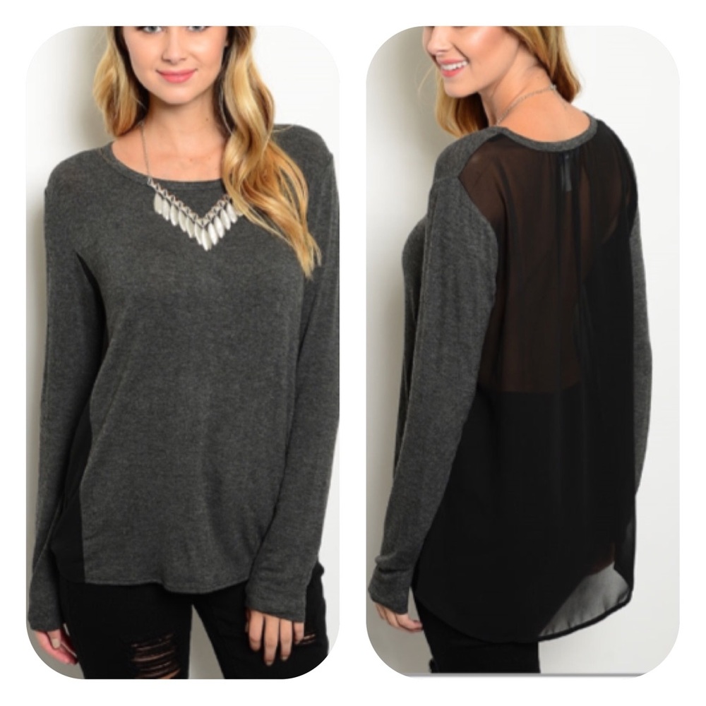 •Charcoal Black Top•