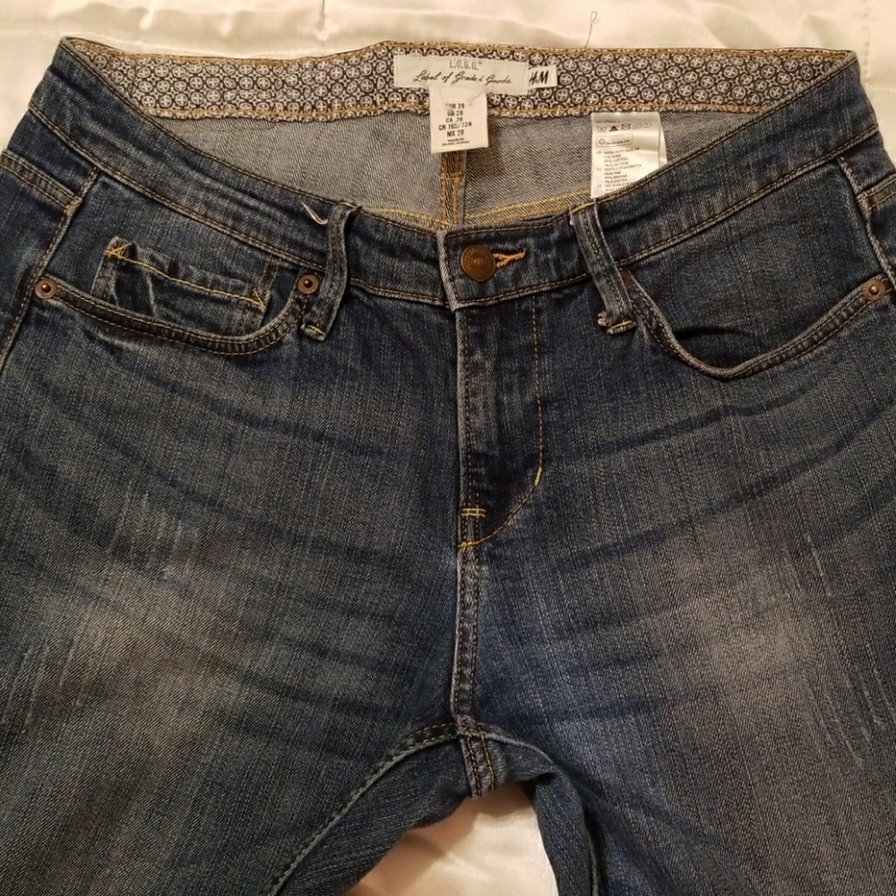 H&M medium blue wash skinny jeans