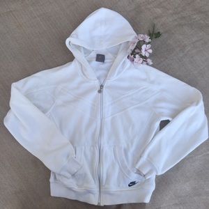 NIKE White Zip Up Jacket