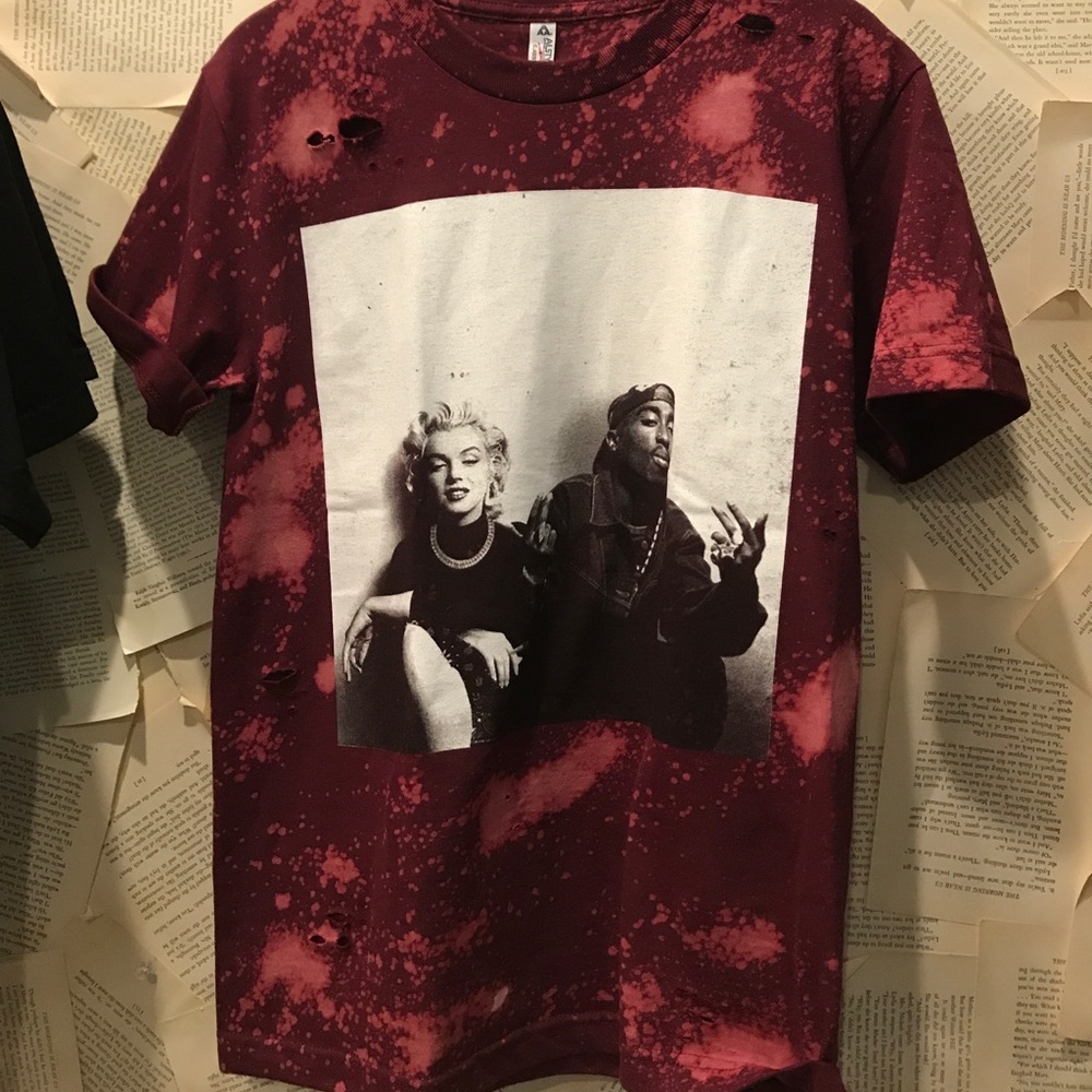 Marlyn Monroe  X Tupac tee. Hand made :)