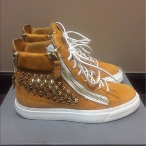 Giuseppe Zanotti studded suede sneakers size 39