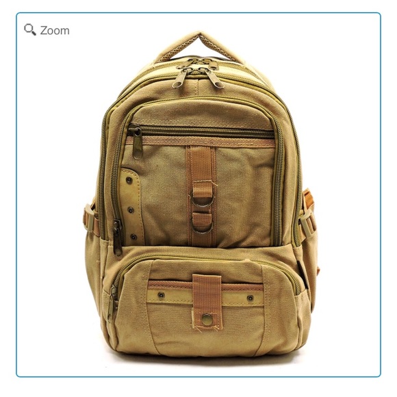 NEW Military Canvas Backpack Medium main image 6