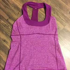Lululemon heathered pink scoop neck tank