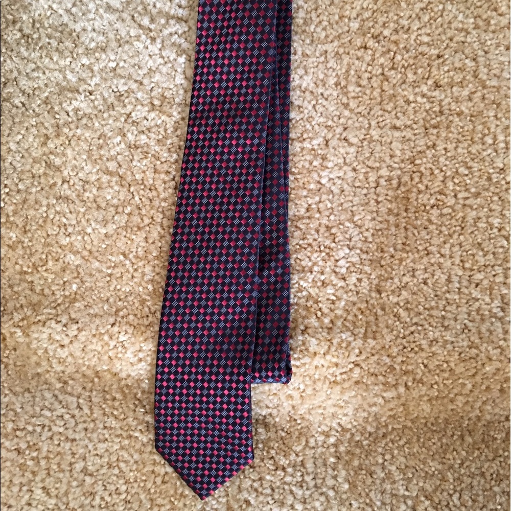 New Fabio Burgundy Slim Tie