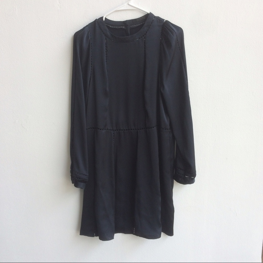 All Saints Midnight Blue Silk Dress