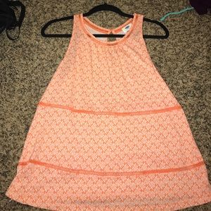 old navy orange printed tank top