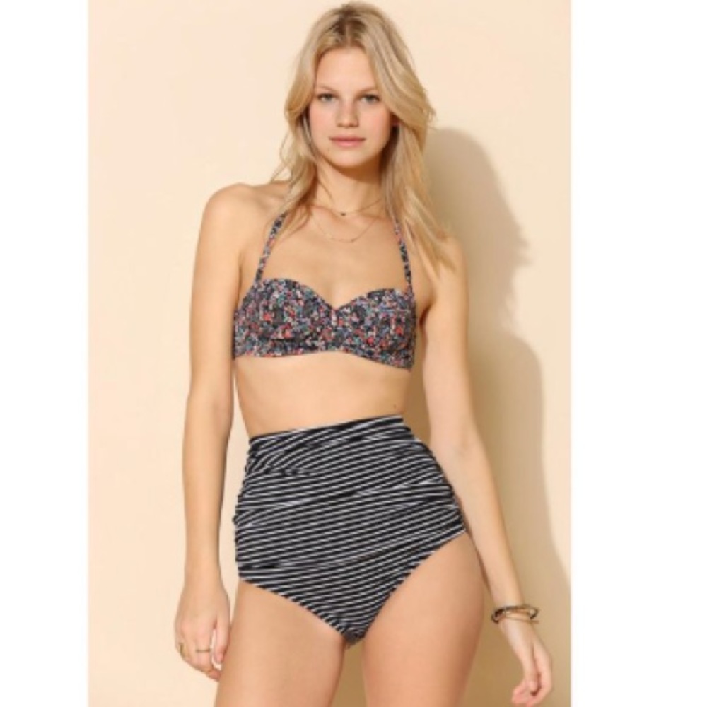 UO's Ruched High Waist Bathing Suit Bottoms