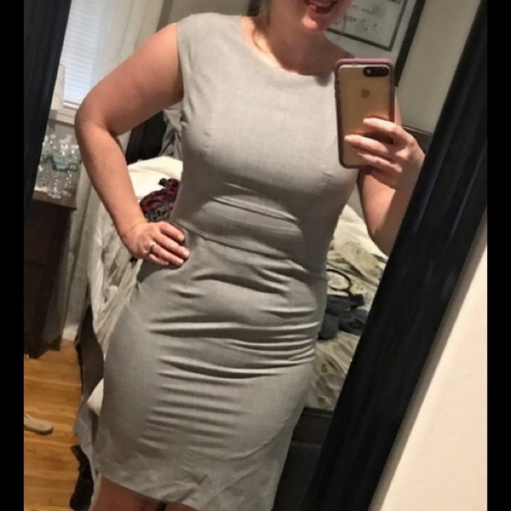 Grey sheath dress