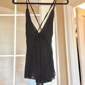 J.Crew black crepe top