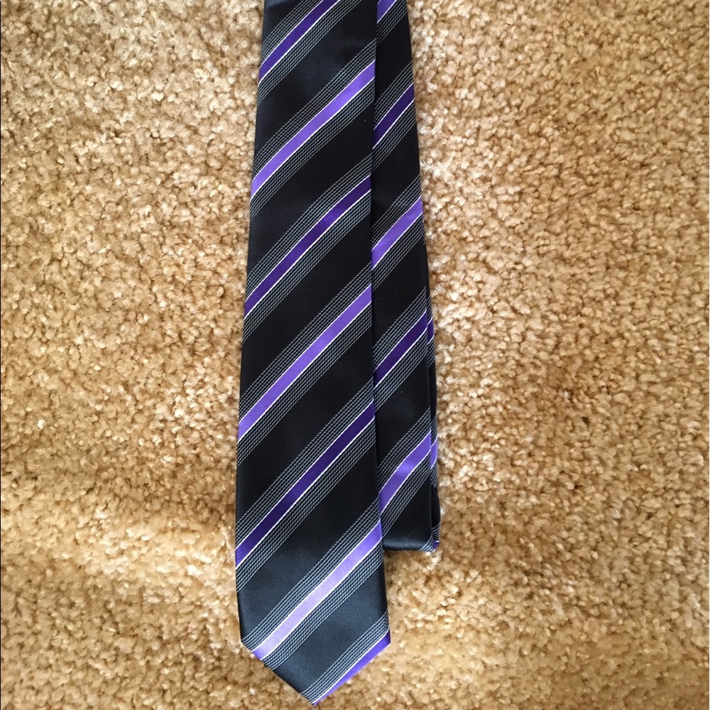 New Alfani dark blue striped Tie