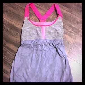 Lululemon pink and gray tank