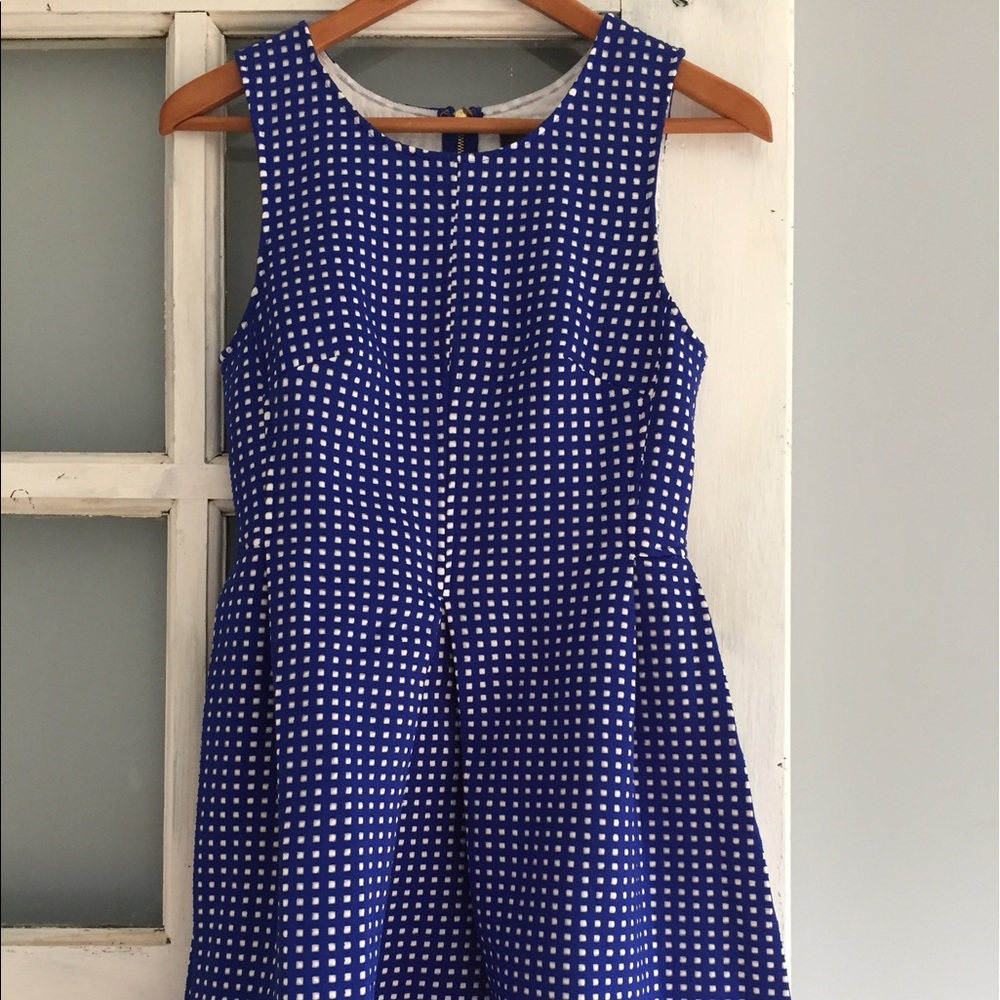 Blue patterned dress