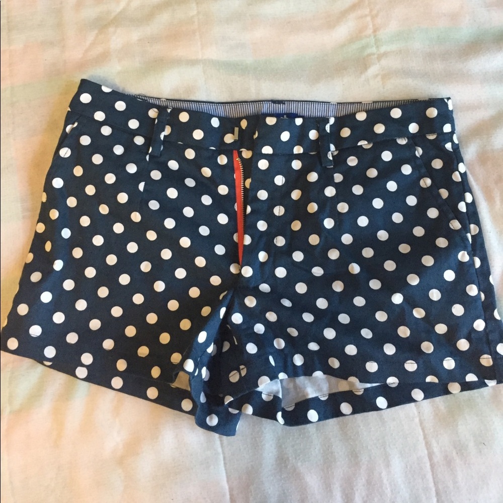 Keds brand polka dot shorts (navy + white)