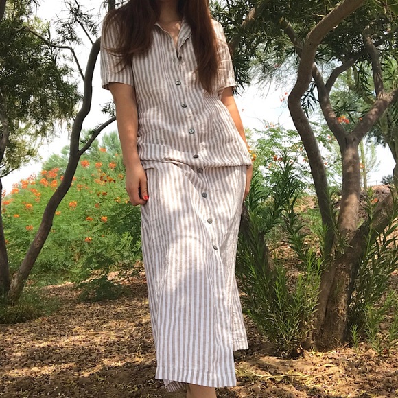 Nordstrom Dresses & Skirts - Nordstrom Linen Striped Maxi
