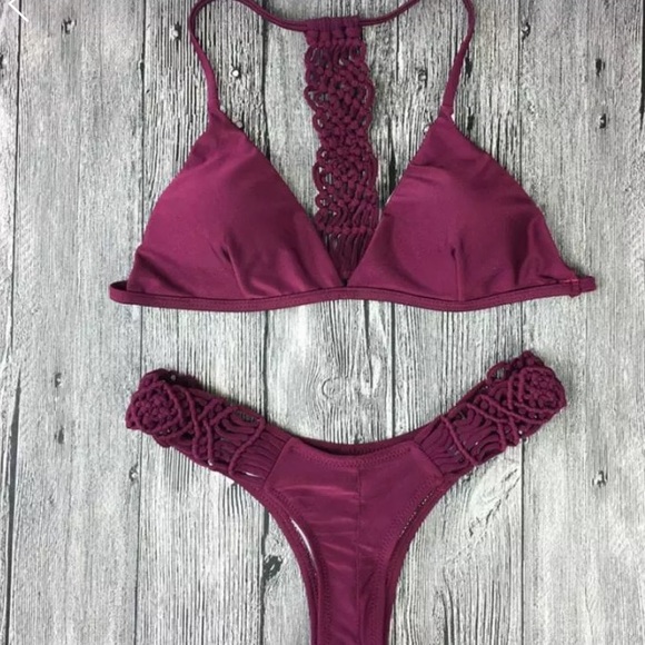 -LAST ONE- Purple braided strappy cheeky bikini - Picture 3 of 8