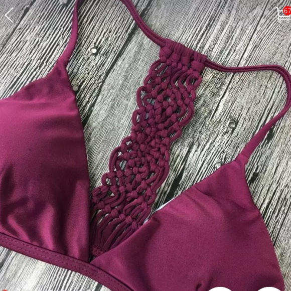 -LAST ONE- Purple braided strappy cheeky bikini - Picture 4 of 8