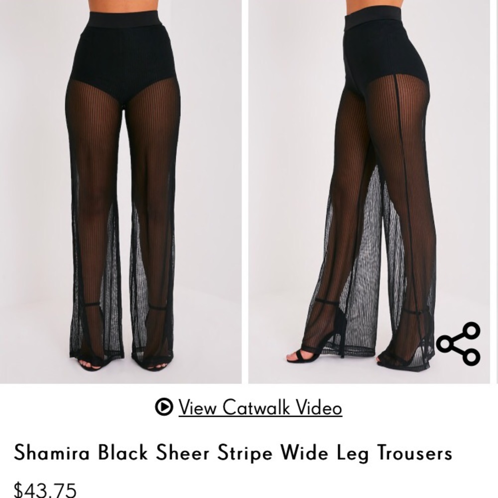 Sheer black pants. New with tag!!