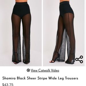 Sheer black pants. New with tag!!