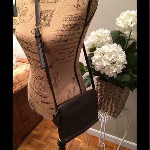 Valerie Stevens Brown Leather Crossbody Purse