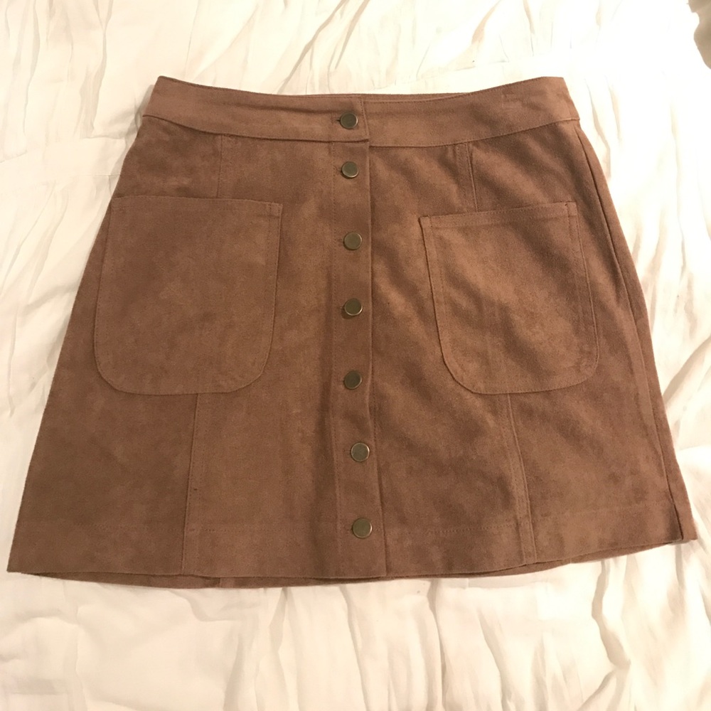 Brown Suede Skirt