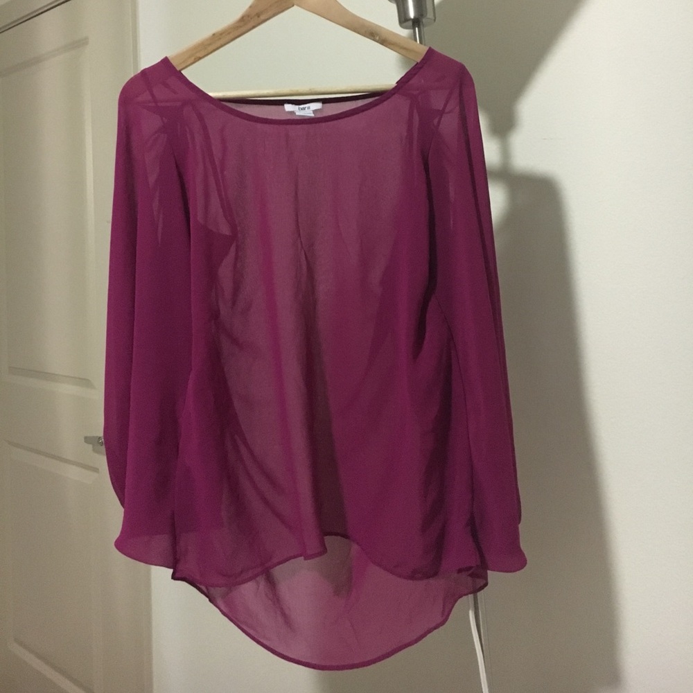 Bar lll long sleeve chiffon top