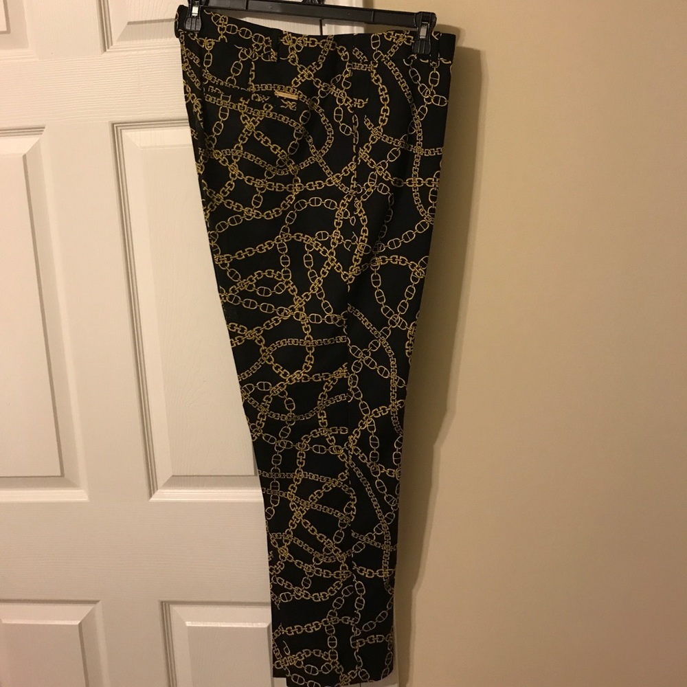 Michael Kors Navy & yellow combo pants, new
