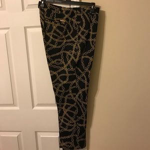 Michael Kors Navy & yellow combo pants, new