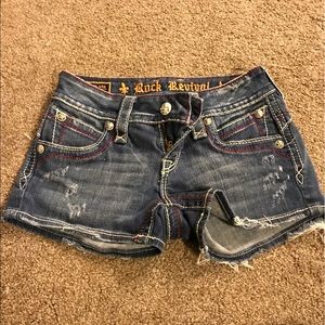 Rock revival jean shorts