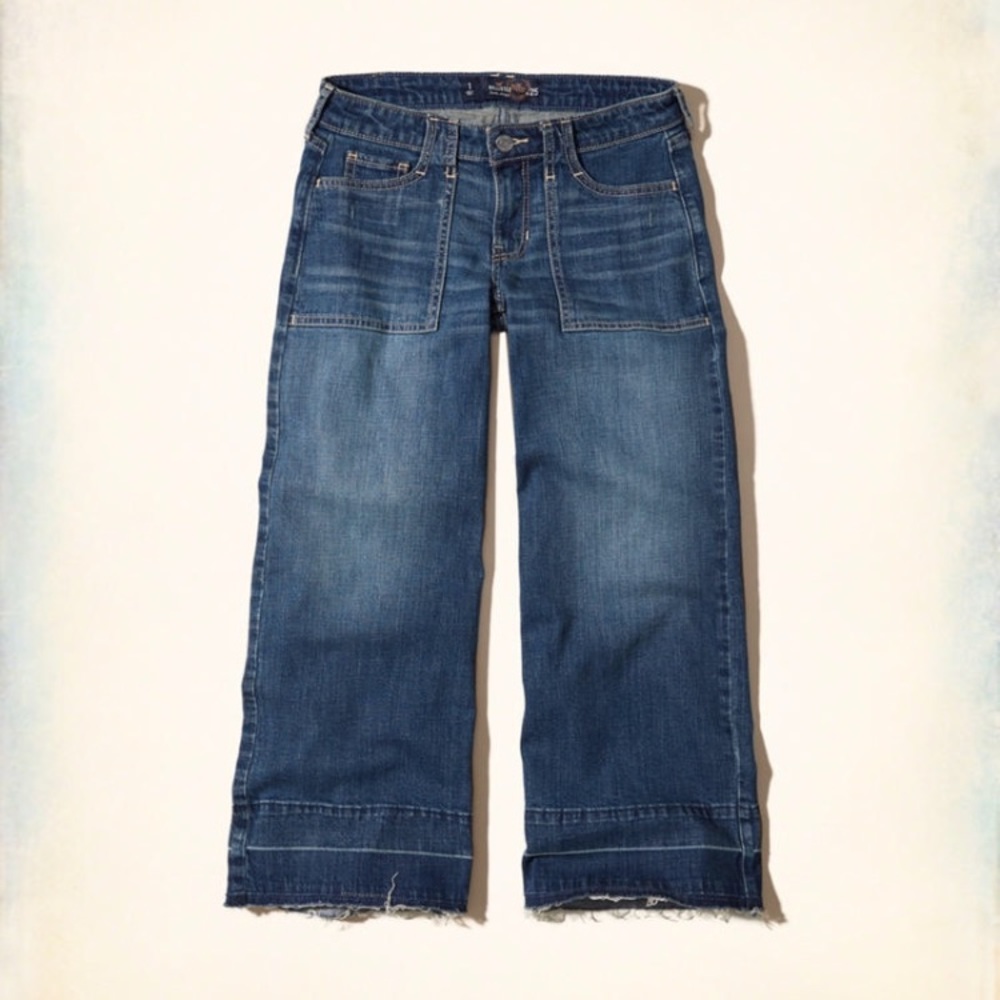 NWT Hollister Denim Cullottes Wide Leg size 7