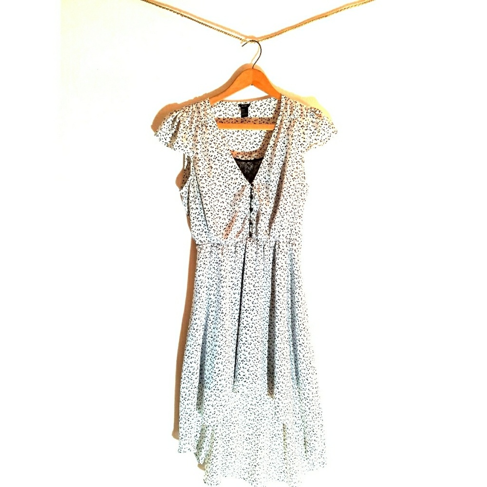 Black And White Forever 21 Assymetrical Dress