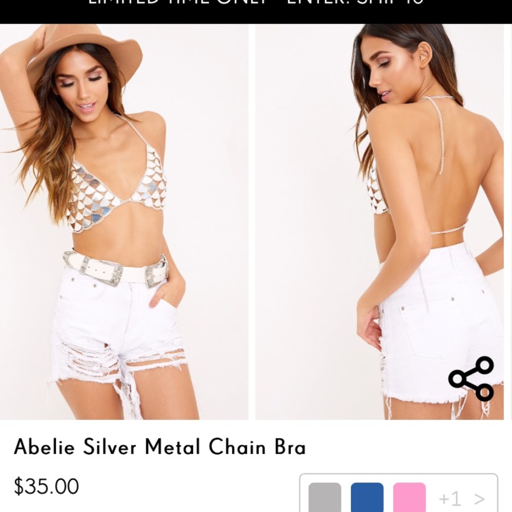 Chain Bra from pretty little thing. Never worn!