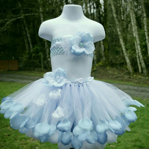 Turquoise Toddler tutu skirt and matching top - Picture 1 of 1