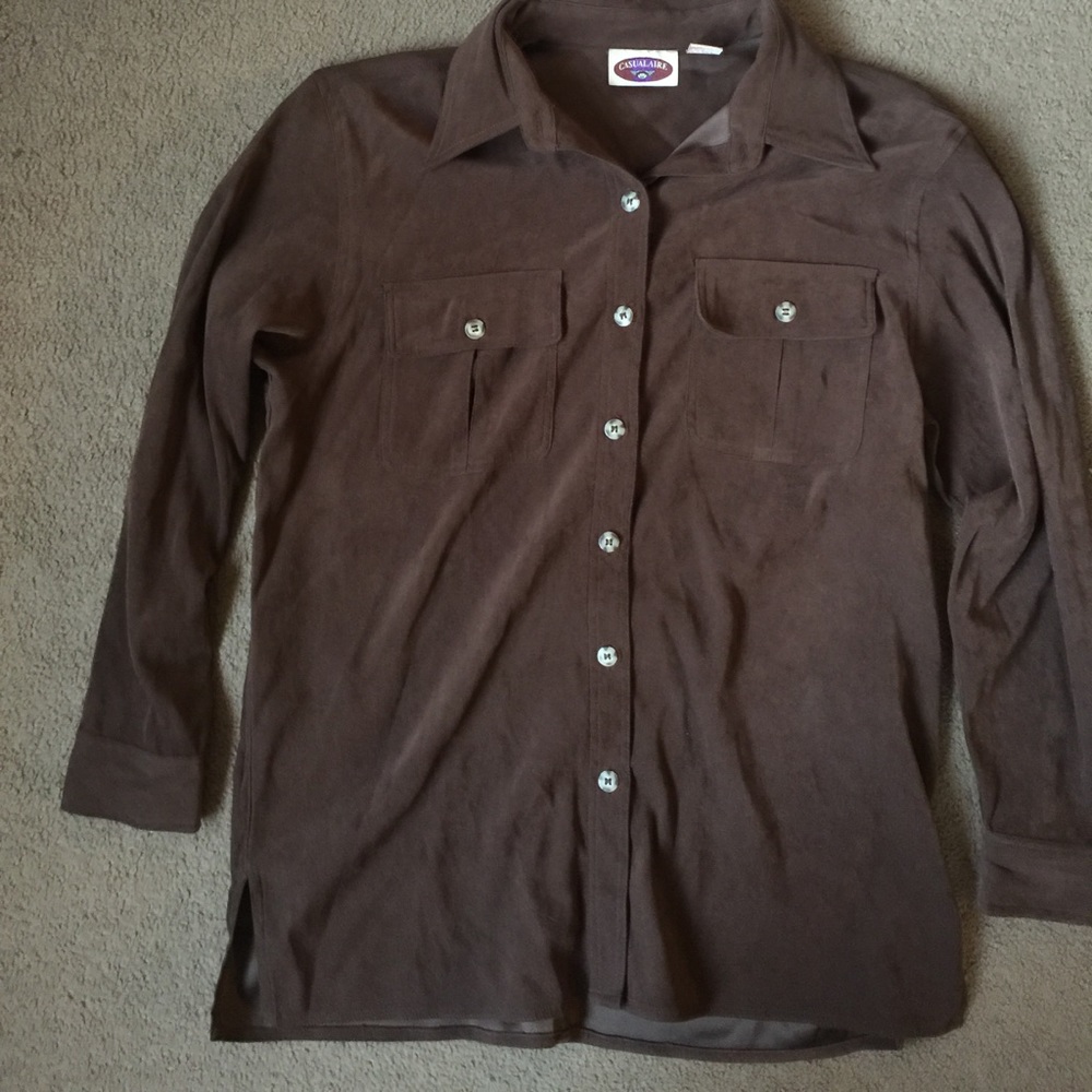 Casualaire Brown Button Up
