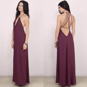 Tobi Jet Set Wine Maxi Dress
